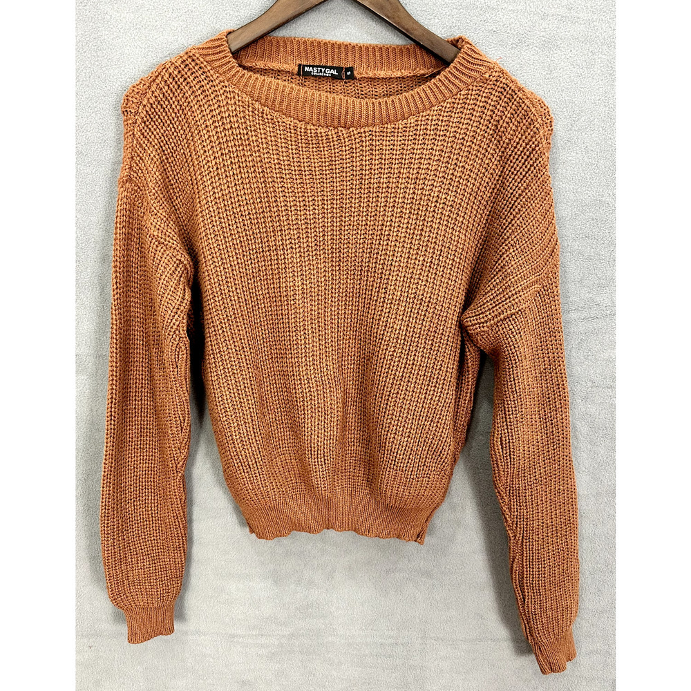 Nastygal Brown Sweater Womens Medium‎ Chunky Knit Indie Cozy Earthy Soft Grunge